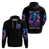 Flame Skull Zip Hoodie While You Are Talking Behind My Back Freel Free To Bend Down And Kiss My Ass - Wonder Print Shop