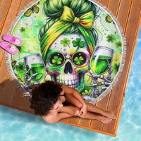 Irish Skull Beach Blanket Drink Up Bitch - Wonder Print Shop
