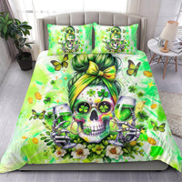 Irish Skull Bedding Set Drink Up Bitch - Wonder Print Shop