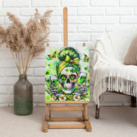 Irish Skull Canvas Wall Art Drink Up Bitch - Wonder Print Shop