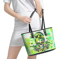 Irish Skull Leather Tote Bag Drink Up Bitch - Wonder Print Shop