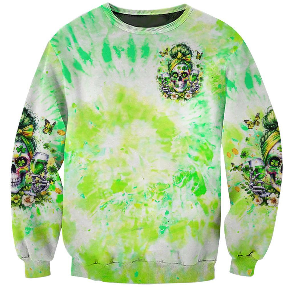 Irish Skull Sweatshirt Drink Up Bitch - Wonder Print Shop