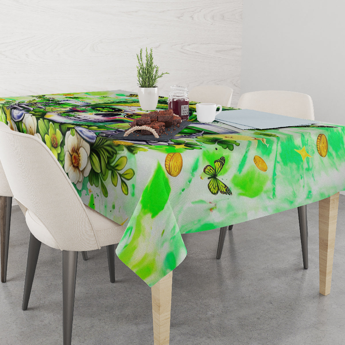 Irish Skull Tablecloth Drink Up Bitch - Wonder Print Shop