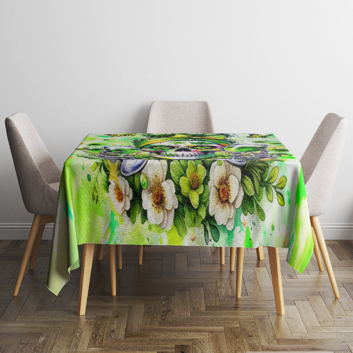 Irish Skull Tablecloth Drink Up Bitch - Wonder Print Shop