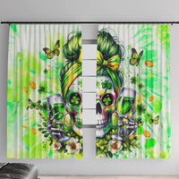 Irish Skull Window Curtain Drink Up Bitch - Wonder Print Shop
