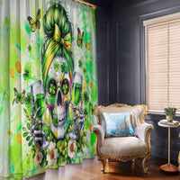 Irish Skull Window Curtain Drink Up Bitch - Wonder Print Shop