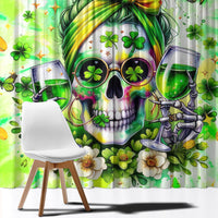 Irish Skull Window Curtain Drink Up Bitch - Wonder Print Shop