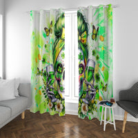 Irish Skull Window Curtain Drink Up Bitch - Wonder Print Shop