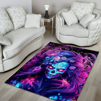 Lady Skull Area Rug I'm Not Anti Social I'm Just Not User Friendly - Wonder Print Shop
