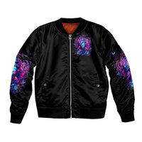Lady Skull Bomber Jacket I'm Not Anti Social I'm Just Not User Friendly - Wonder Print Shop
