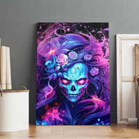 Lady Skull Canvas Wall Art I'm Not Anti Social I'm Just Not User Friendly - Wonder Print Shop