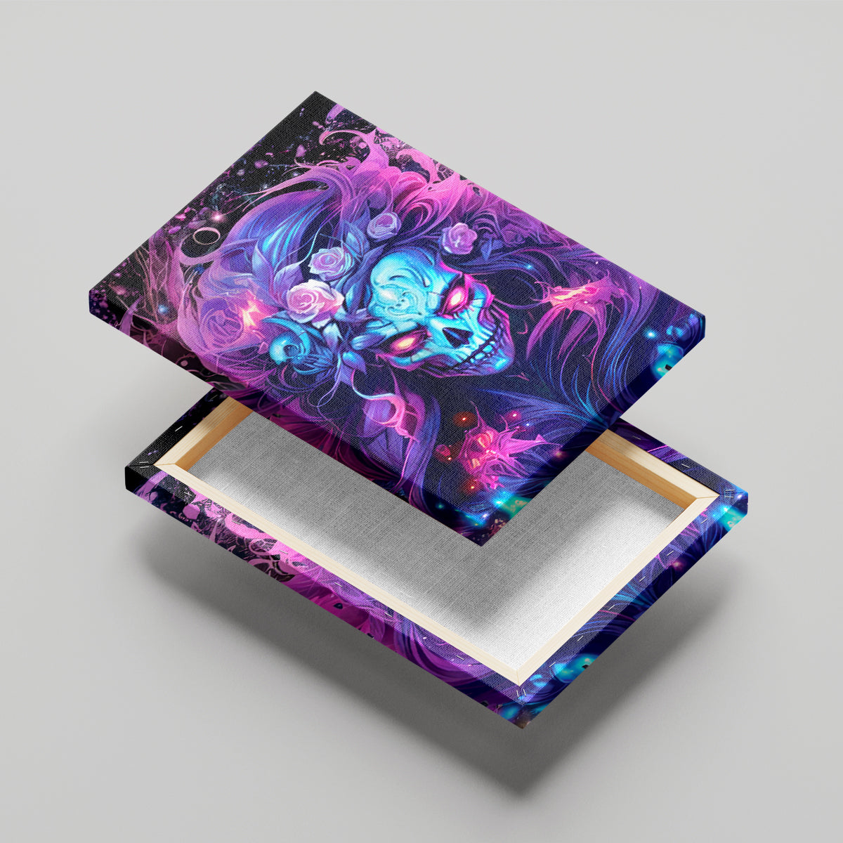 Lady Skull Canvas Wall Art I'm Not Anti Social I'm Just Not User Friendly - Wonder Print Shop