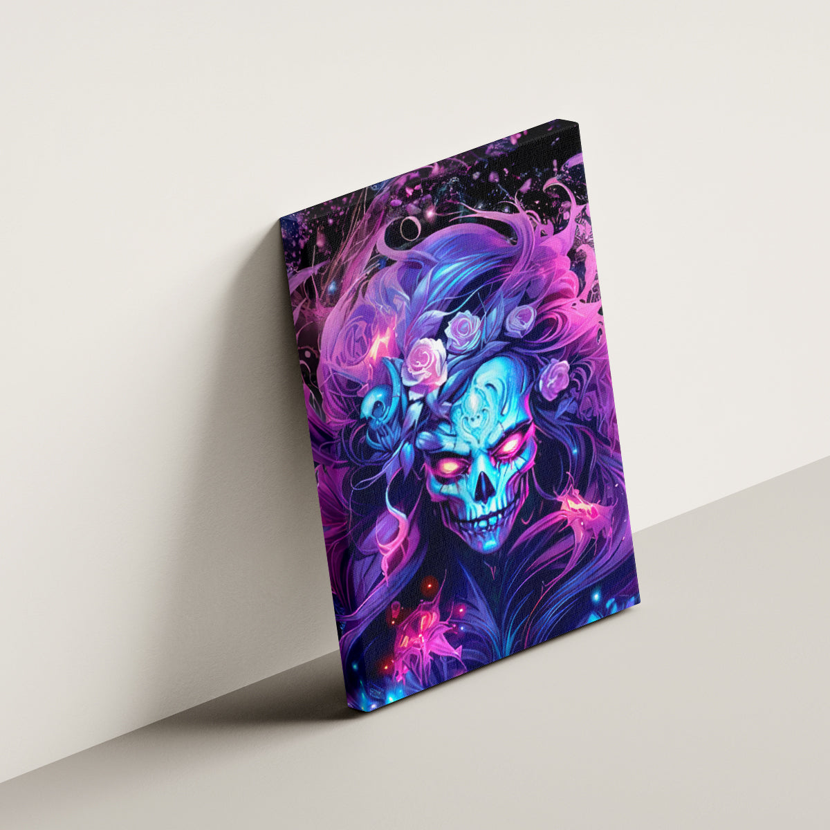 Lady Skull Canvas Wall Art I'm Not Anti Social I'm Just Not User Friendly - Wonder Print Shop