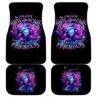 Lady Skull Car Mats I'm Not Anti Social I'm Just Not User Friendly - Wonder Print Shop