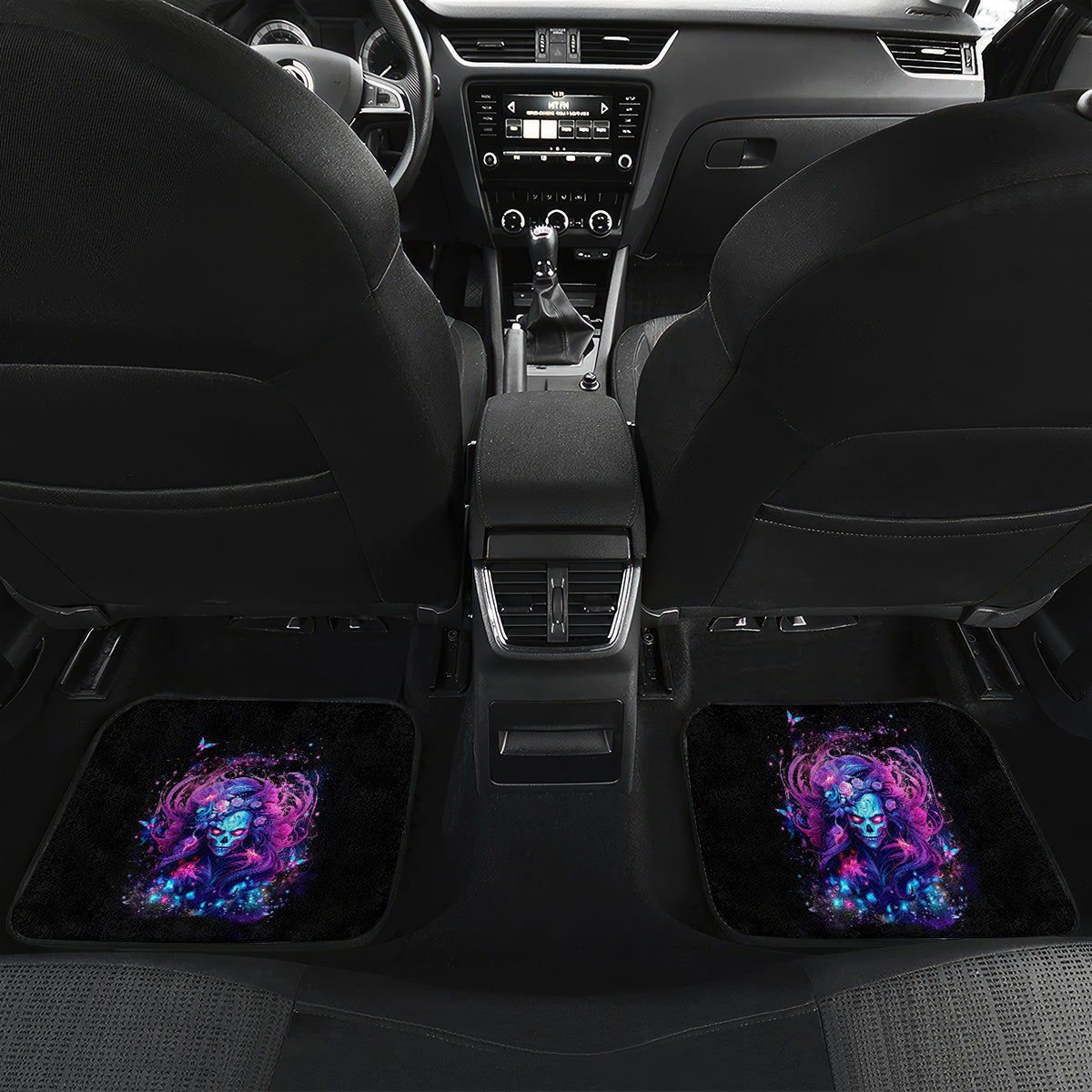 Lady Skull Car Mats I'm Not Anti Social I'm Just Not User Friendly - Wonder Print Shop