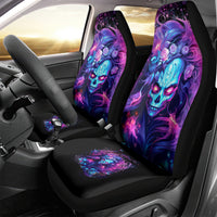 Lady Skull Car Seat Cover I'm Not Anti Social I'm Just Not User Friendly - Wonder Print Shop