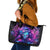 Lady Skull Leather Tote Bag I'm Not Anti Social I'm Just Not User Friendly - Wonder Print Shop