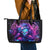 Lady Skull Leather Tote Bag I'm Not Anti Social I'm Just Not User Friendly - Wonder Print Shop