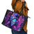 Lady Skull Leather Tote Bag I'm Not Anti Social I'm Just Not User Friendly - Wonder Print Shop