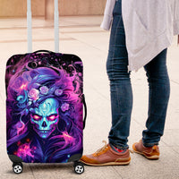 Lady Skull Luggage Cover I'm Not Anti Social I'm Just Not User Friendly - Wonder Print Shop