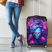 Lady Skull Luggage Cover I'm Not Anti Social I'm Just Not User Friendly - Wonder Print Shop