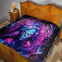 Lady Skull Quilt I'm Not Anti Social I'm Just Not User Friendly - Wonder Print Shop