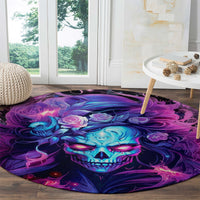 Lady Skull Round Carpet I'm Not Anti Social I'm Just Not User Friendly