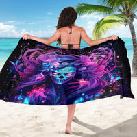 Lady Skull Sarong I'm Not Anti Social I'm Just Not User Friendly - Wonder Print Shop