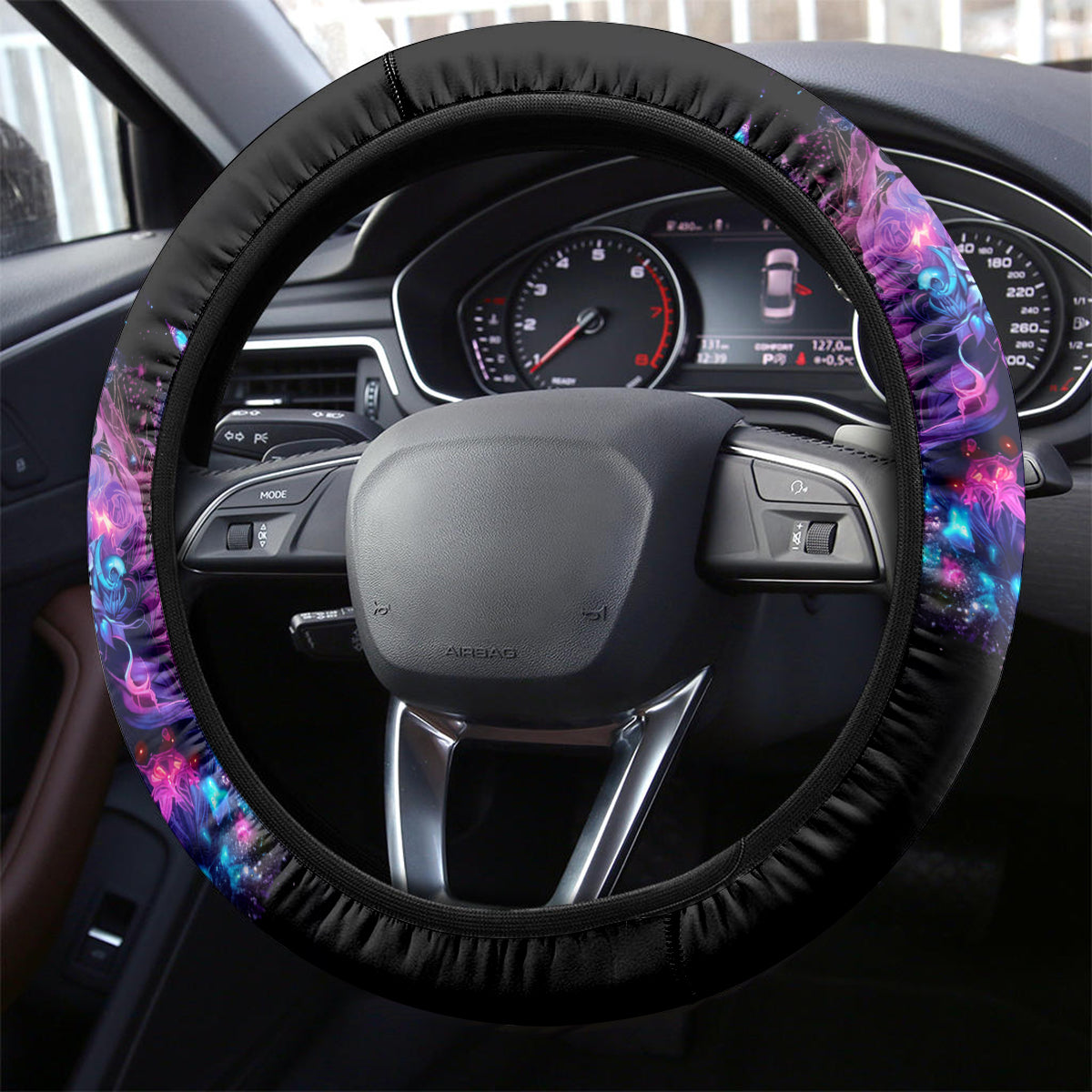 Lady Skull Steering Wheel Cover I'm Not Anti Social I'm Just Not User Friendly - Wonder Print Shop