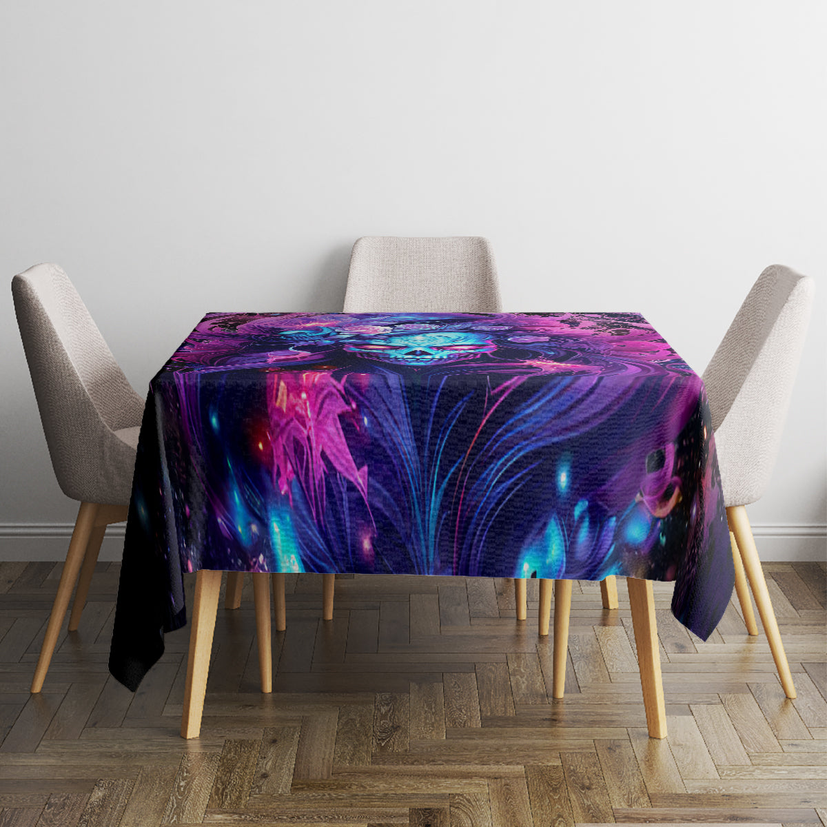 Lady Skull Tablecloth I'm Not Anti Social I'm Just Not User Friendly - Wonder Print Shop