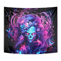 Lady Skull Tapestry I'm Not Anti Social I'm Just Not User Friendly - Wonder Print Shop
