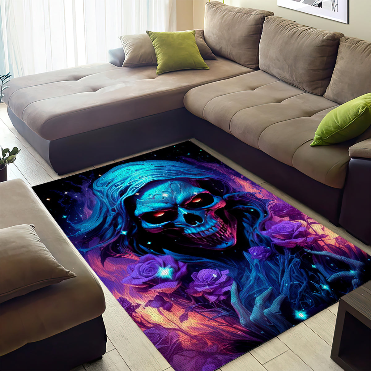 Flame Skull Area Rug Its Not How Crazy I Am But How Much I enjoy It That Makes Me Dangeous - Wonder Print Shop