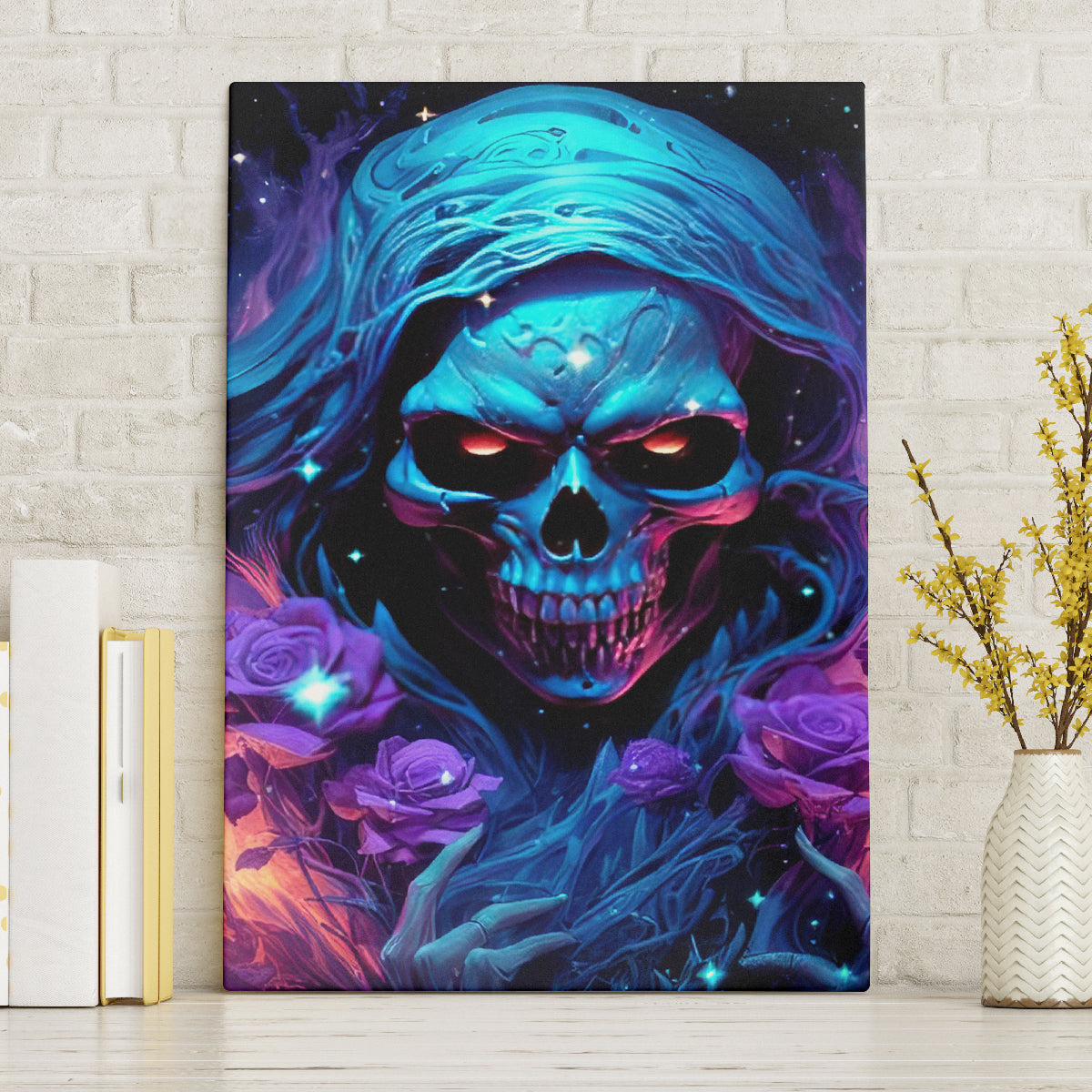 Flame Skull Canvas Wall Art Its Not How Crazy I Am But How Much I enjoy It That Makes Me Dangeous - Wonder Print Shop