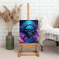 Flame Skull Canvas Wall Art Its Not How Crazy I Am But How Much I enjoy It That Makes Me Dangeous - Wonder Print Shop