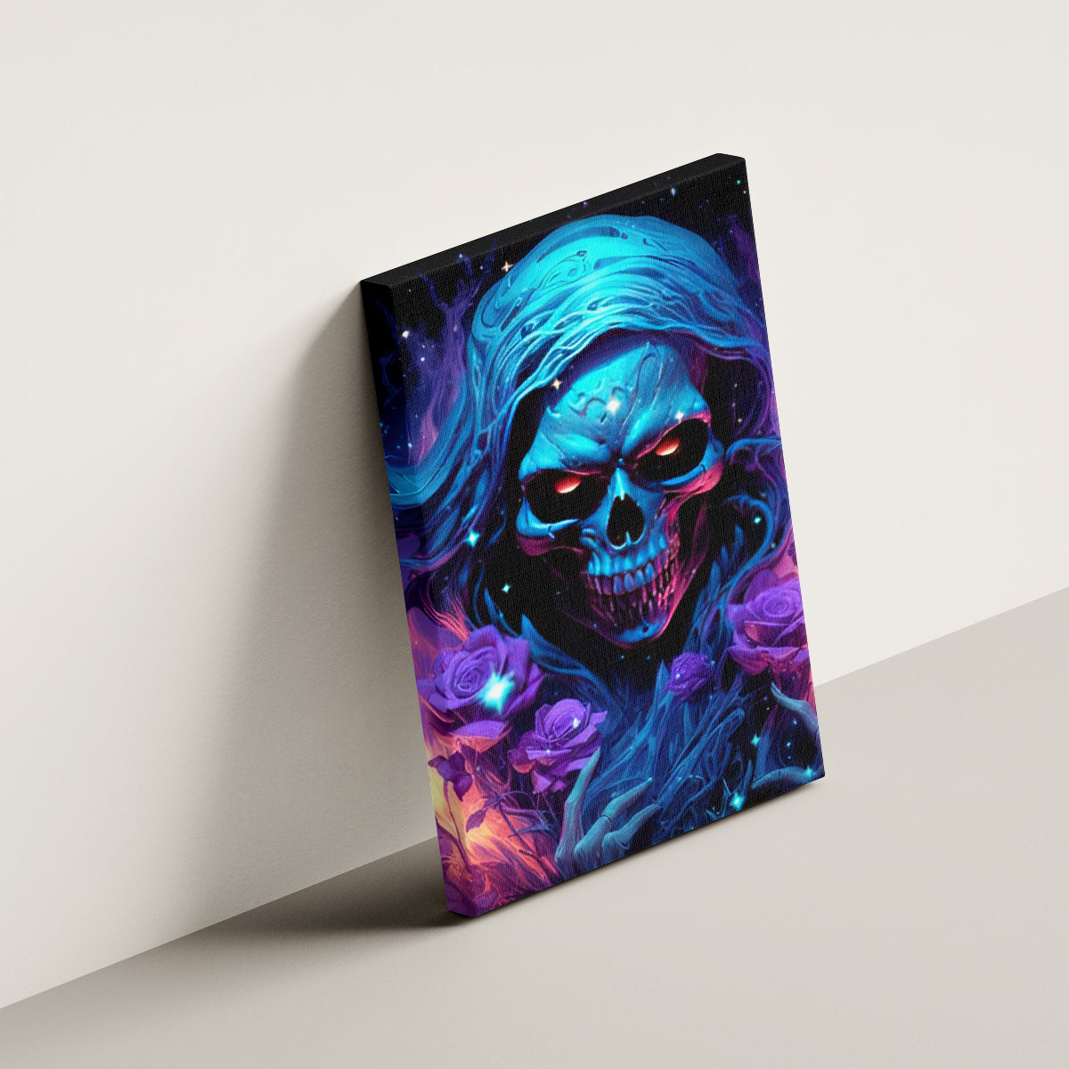Flame Skull Canvas Wall Art Its Not How Crazy I Am But How Much I enjoy It That Makes Me Dangeous - Wonder Print Shop
