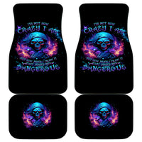 Flame Skull Car Mats Its Not How Crazy I Am But How Much I enjoy It That Makes Me Dangeous - Wonder Print Shop