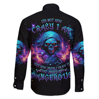 Flame Skull Family Matching Mermaid Dress and Hawaiian Shirt Its Not How Crazy I Am But How Much I enjoy It That Makes Me Dangeous - Wonder Print Shop