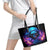 Flame Skull Leather Tote Bag Its Not How Crazy I Am But How Much I enjoy It That Makes Me Dangeous - Wonder Print Shop