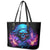 Flame Skull Leather Tote Bag Its Not How Crazy I Am But How Much I enjoy It That Makes Me Dangeous - Wonder Print Shop