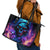 Flame Skull Leather Tote Bag Its Not How Crazy I Am But How Much I enjoy It That Makes Me Dangeous - Wonder Print Shop