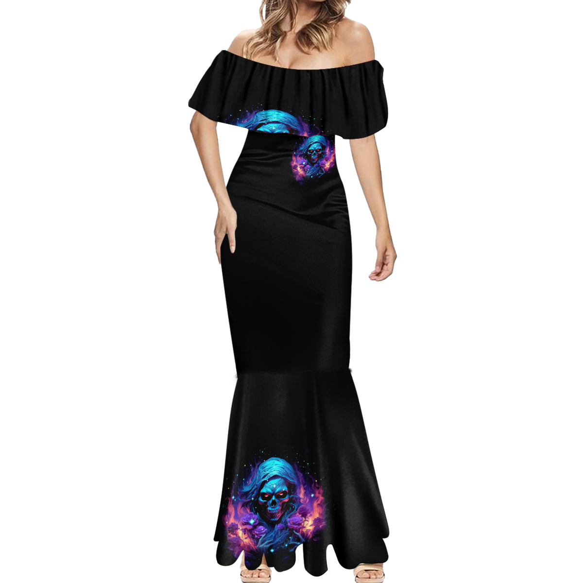 Flame Skull Mermaid Dress Its Not How Crazy I Am But How Much I enjoy It That Makes Me Dangeous - Wonder Print Shop