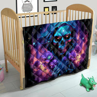 Flame Skull Quilt Its Not How Crazy I Am But How Much I enjoy It That Makes Me Dangeous - Wonder Print Shop