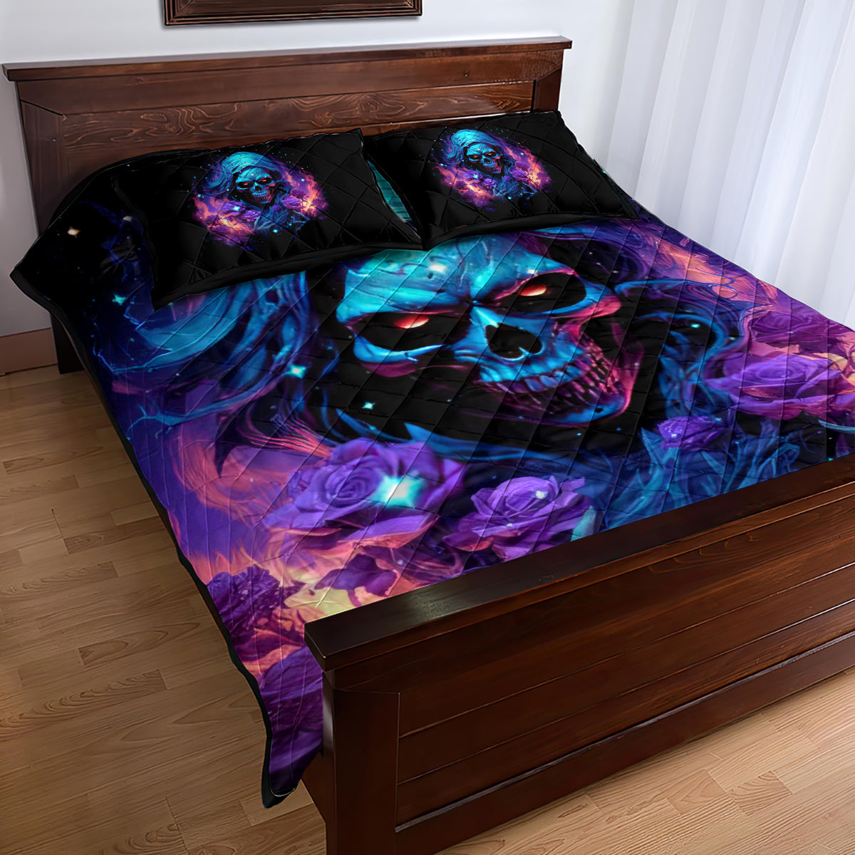 Flame Skull Quilt Bed Set Its Not How Crazy I Am But How Much I enjoy It That Makes Me Dangeous - Wonder Print Shop