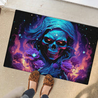 Flame Skull Rubber Doormat Its Not How Crazy I Am But How Much I enjoy It That Makes Me Dangeous - Wonder Print Shop