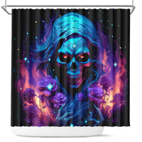 Flame Skull Shower Curtain Its Not How Crazy I Am But How Much I enjoy It That Makes Me Dangeous