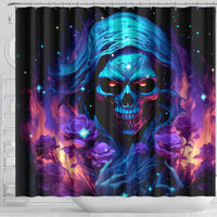 Flame Skull Shower Curtain Its Not How Crazy I Am But How Much I enjoy It That Makes Me Dangeous