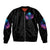Flame Skull Sleeve Zip Bomber Jacket Its Not How Crazy I Am But How Much I enjoy It That Makes Me Dangeous - Wonder Print Shop