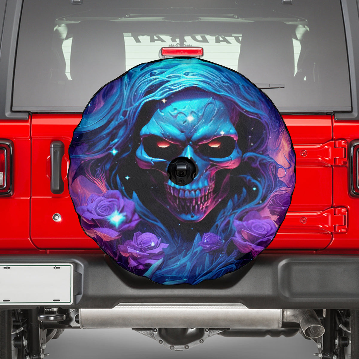 Flame Skull Spare Tire Cover Its Not How Crazy I Am But How Much I enjoy It That Makes Me Dangeous - Wonder Print Shop