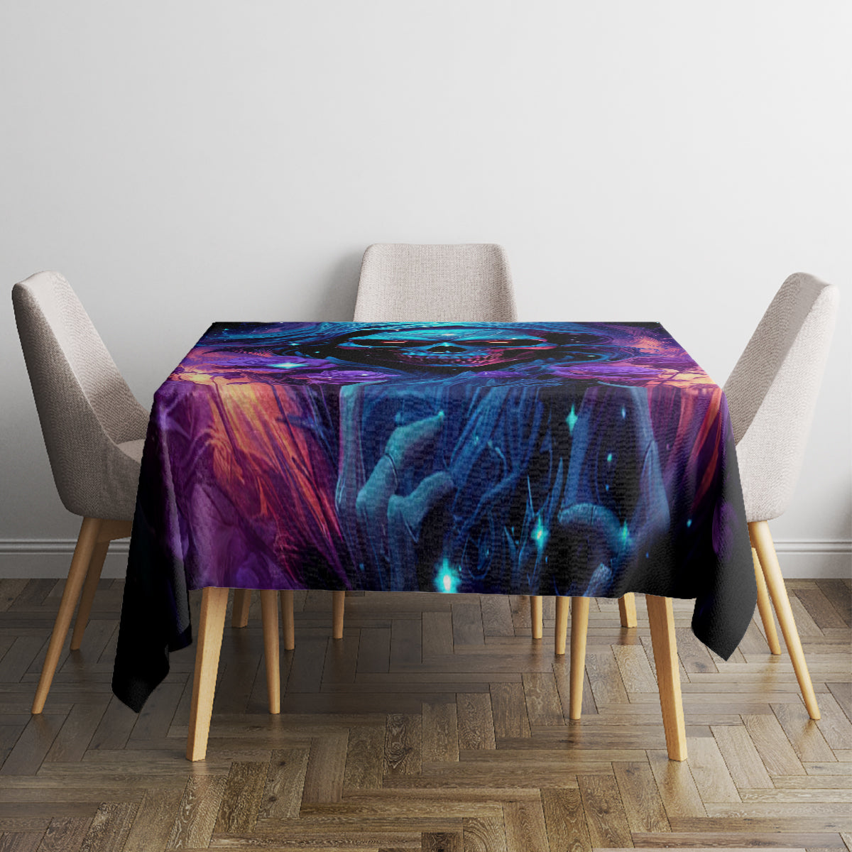 Flame Skull Tablecloth Its Not How Crazy I Am But How Much I enjoy It That Makes Me Dangeous - Wonder Print Shop