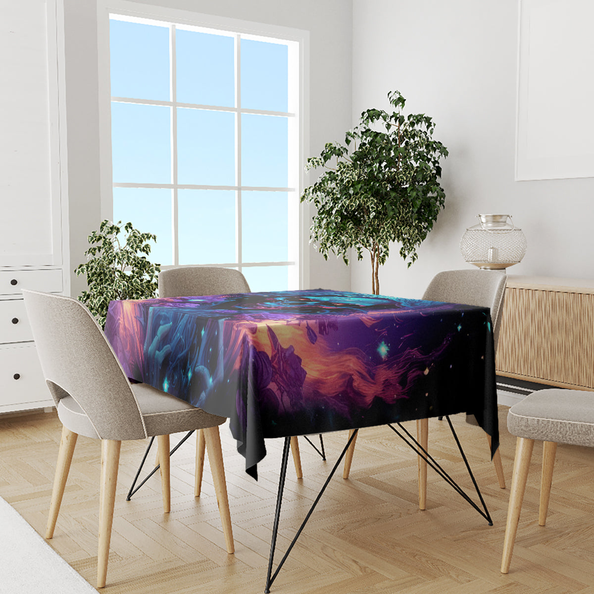 Flame Skull Tablecloth Its Not How Crazy I Am But How Much I enjoy It That Makes Me Dangeous - Wonder Print Shop